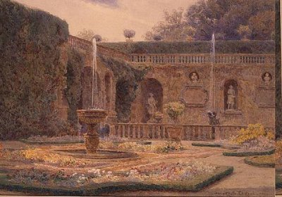 El jardín en Villa Cigogna Mozzoni de George Samuel Elgood