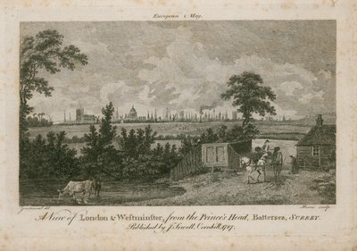 Vista de Londres y Westminster, desde Princes Head, Battersea, Surrey de George Samuel Elgood