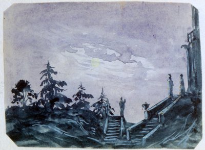 Castillo de fantasía a la luz de la luna II, 1820-1876 de George Sand