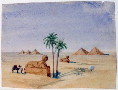 Esfinge y pirámides, Giza II, 1820-1876 de George Sand