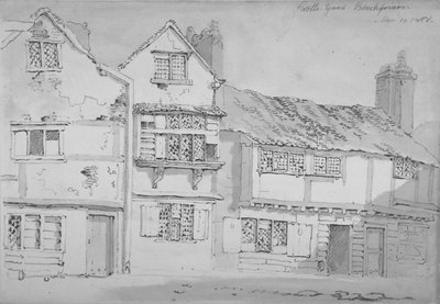 Edificios en Castle Yard, Blackfriars, Ciudad de Londres, 1808 de George Shepherd