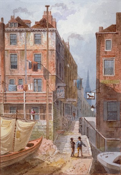 Escaleras de Hungerford, Westminster, Londres de George Shepherd