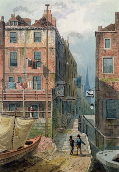 Escaleras de Hungerford, c.1810 de George Shepherd