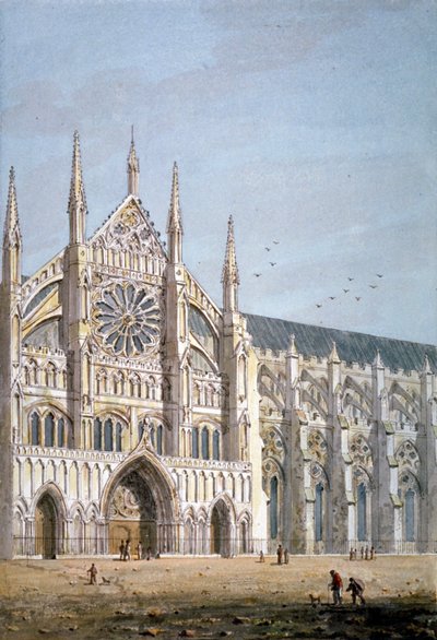 Puerta norte de la Abadía de Westminster, Londres de George Shepherd