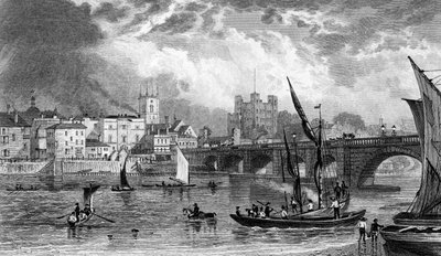 Puente de Rochester, grabado por H. Adlard, c.1830 de George Shepherd