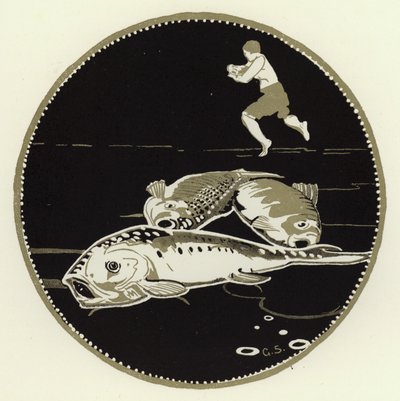 Vio cuatro peces grandes sobre el hielo de George Sheringham