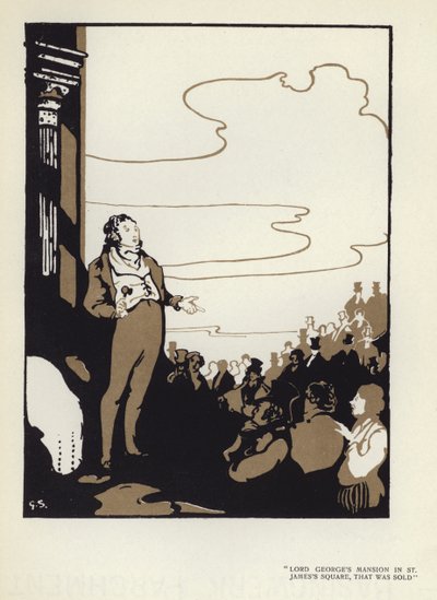 Ilustración para El Hipócrita Feliz de Max Beerbohm de George Sheringham