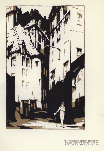 Ilustración para El Hipócrita Feliz de Max Beerbohm de George Sheringham