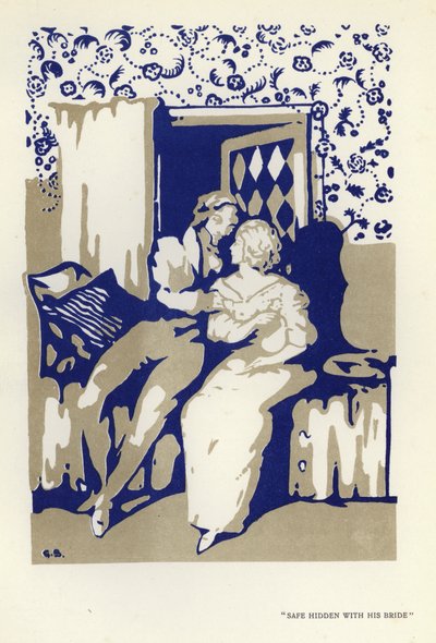 Ilustración para El Hipócrita Feliz de Max Beerbohm de George Sheringham