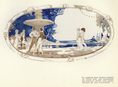 Ilustración para El Hipócrita Feliz de Max Beerbohm de George Sheringham