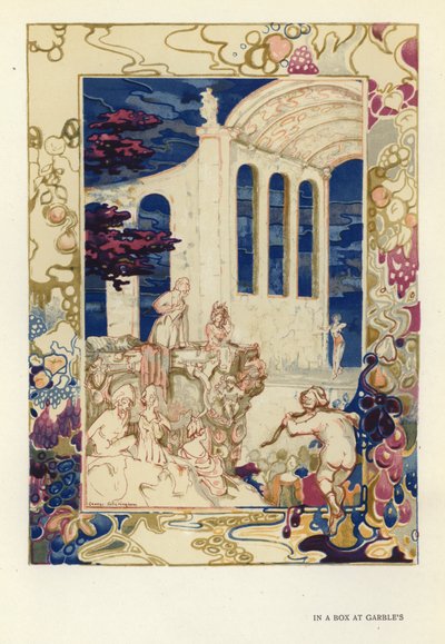 Ilustración para El Hipócrita Feliz de Max Beerbohm de George Sheringham