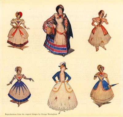 Diseños originales para HMS Pinafore de George Sheringham