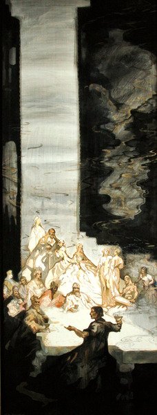 El cuento de Kynon, el hijo de Clydno, cuando el Rey Arturo estaba en Caerllan sobre Usk de George Sheringham
