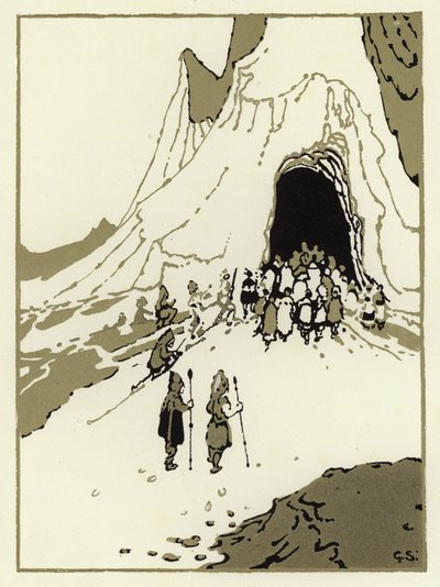 La gente salió a buscar a los gigantes, pronto llegaron a su cueva de George Sheringham