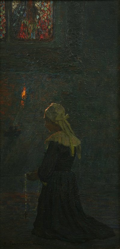 En oración (Pont Aven), 1905 de George Sherwood Hunter