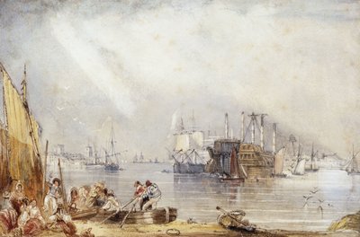 Puerto de Portsmouth desde Gosport de George Sidney Shepherd