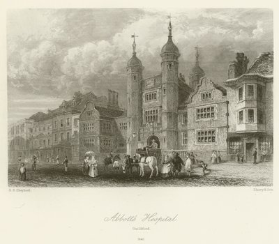 Hospital de Abbotts, Guildford, 1840 de George Sidney after Shepherd