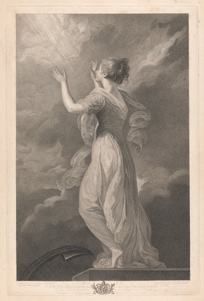 Ventana oeste de la capilla del New College de Oxford: Las Virtudes - Esperanza de George Siegmund Facius