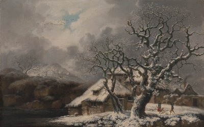 Un paisaje invernal de George Smith