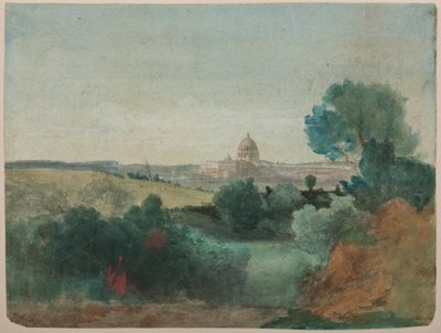San Pedro visto desde la Campagna de George Snr. Inness