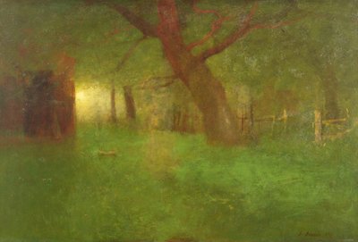 Puesta de sol en Old Orchard de George Snr. Inness