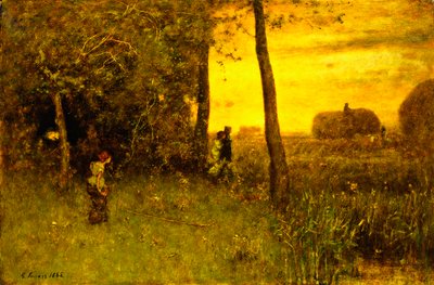 Los bañistas, 1888 de George Snr. Inness