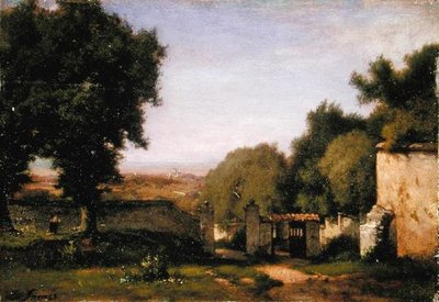 La puerta en Albano de George Snr. Inness
