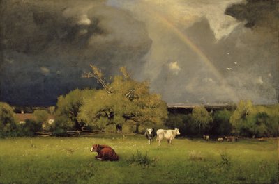 El arco iris, c.1878-79 (óleo sobre lienzo) de George Snr. Inness