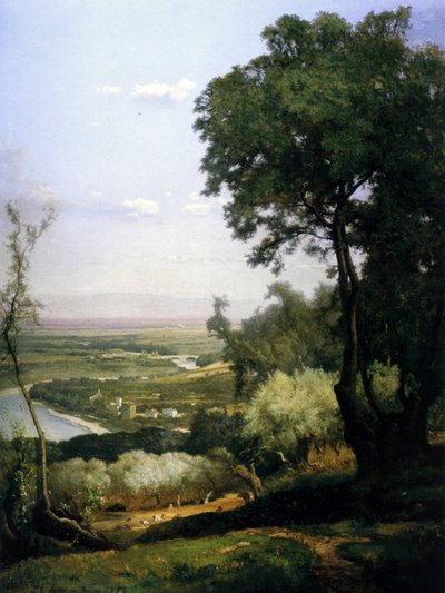 Vista de Perugia, Italia de George Snr. Inness