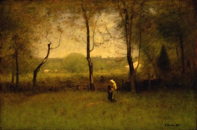 Recolectores de leña: una tarde de otoño, 1891 de George Snr. Inness