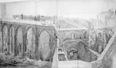 San Esteban, Cámara de los Lores después del incendio, 1834 de George Snr Scharf