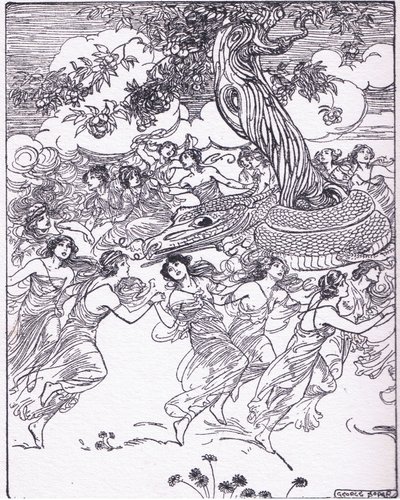 Bailando de la mano alrededor del árbol encantado, de Los Héroes publicado por George Allen y Unwin 1929 de George Soper