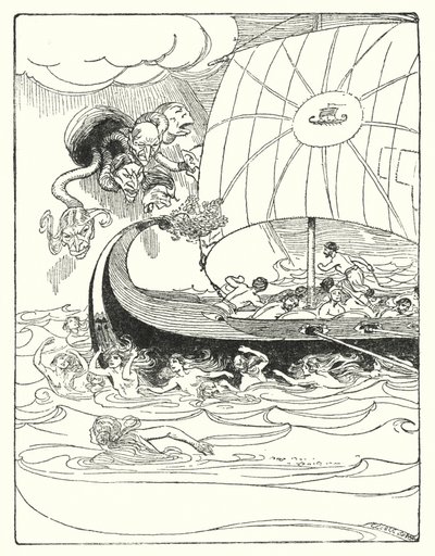 Jason y los argonautas: "Y atraparon el barco y lo guiaron, y lo pasaron de mano en mano" de George Soper