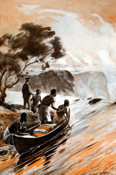 Descubrimiento de las Cataratas Victoria por Livingstone de George Soper