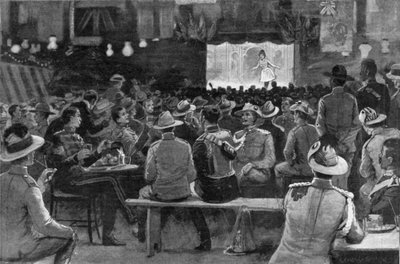 El entretenimiento de los coloniales dado por los Royal Horse Guards en Albany Street Barracks, ilustración de 