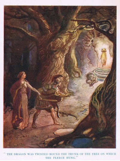 El Vellocino de Oro: El dragón estaba enrollado alrededor del tronco del árbol en el que colgaba el vellocino de George Soper