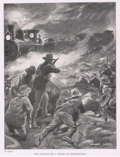 El ataque a un tren en Holfontein de George Soper