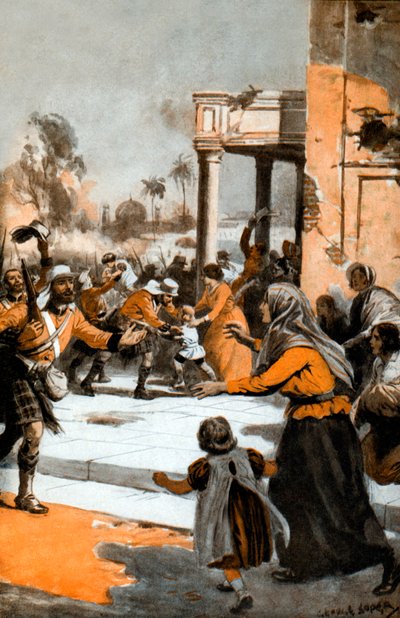 Highlanders en el Alivio de Lucknow de George Soper
