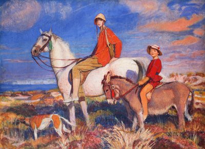 Hilda y Mary en Studland Bay, Dorset, c.1930 de George Spencer Watson