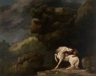Un león atacando a un caballo de George Stubbs