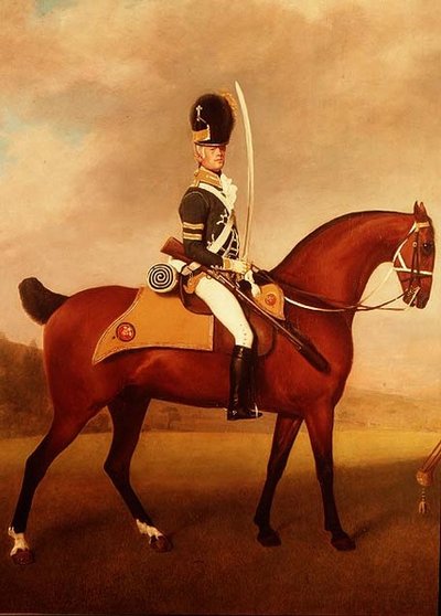 (detalle) de los Soldados de los 10º Dragones Ligeros de George Stubbs