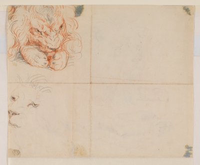 Cabeza y patas de un león de George Stubbs