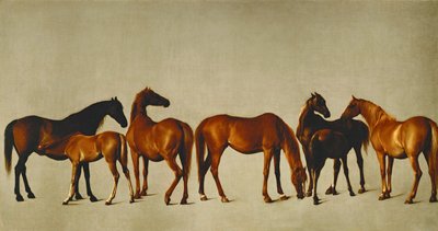 Yeguas y potros (óleo sobre lienzo) de George Stubbs