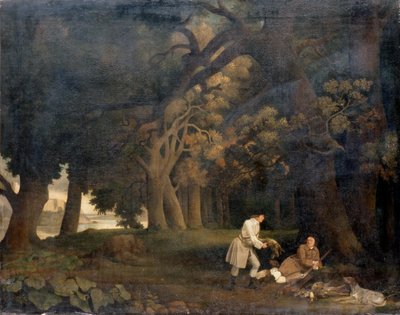 Escena de bosque (óleo sobre lienzo) de George Stubbs