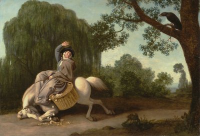 La mujer del granjero y el cuervo de George Stubbs