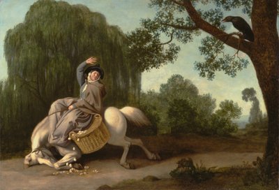 La esposa del granjero y el cuervo, 1786 de George Stubbs