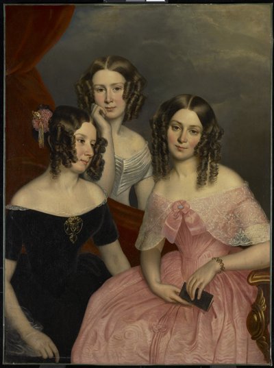 Las tres hermanas Robinson, 1846 de George Theodore Berthon