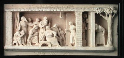 La liberación de Pedro, fabricado por Doulton & Co., c.1872-82 de George Tinworth