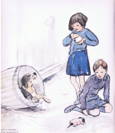 Vicky y Bill estaban tremendamente emocionados, de Mudlarks publicado por Collins de George Vernon Stokes
