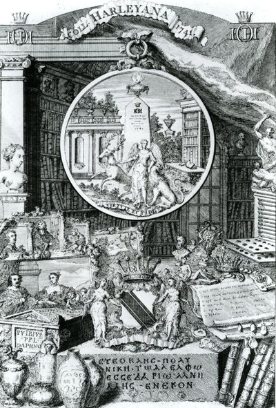Exlibris de Lord Harley, 1741 de George Vertue